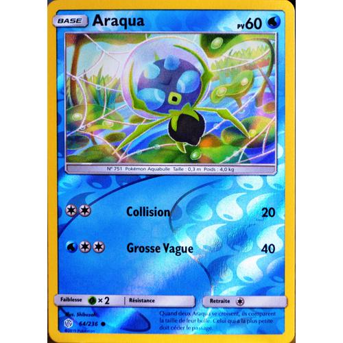 Carte Pokémon 64/236 Araqua - Reverse Sl12 - Soleil Et Lune - Eclipse Cosmique Neuf Fr