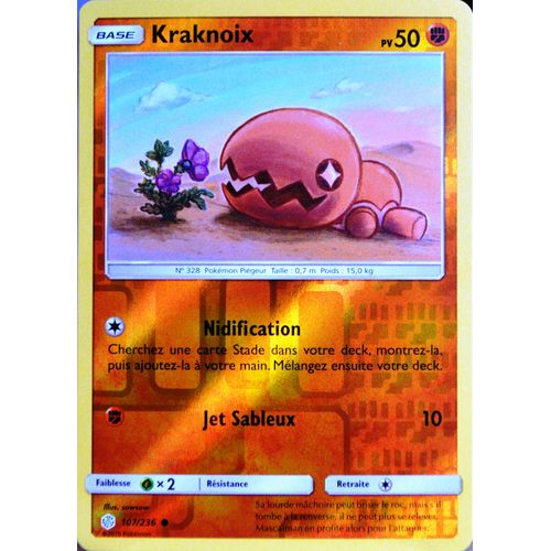 Carte Pokémon 107/236 Kraknoix - Reverse Sl12 - Soleil Et Lune - Eclipse Cosmique Neuf Fr