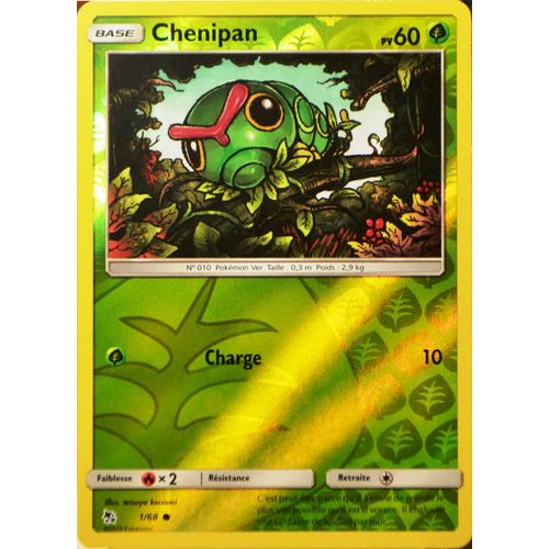 Carte Pokémon 1/68 Chenipan - Reverse Sl11.5 - Soleil Et Lune - Destinées Occultes Neuf Fr