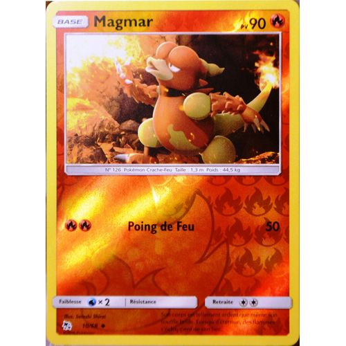 Carte Pokémon 10/68 Magmar - Reverse Sl11.5 - Soleil Et Lune - Destinées Occultes Neuf Fr