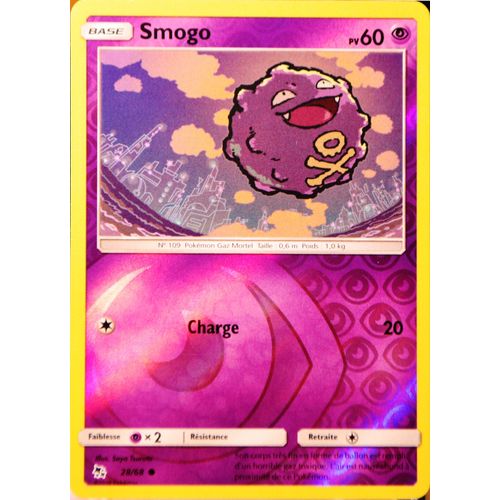 Carte Pokémon 28/68 Smogo - Reverse Sl11.5 - Soleil Et Lune - Destinées Occultes Neuf Fr