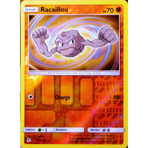 Carte Pokémon 33/68 Racaillou - Reverse Sl11.5 - Soleil Et Lune - Destinées Occultes Neuf Fr