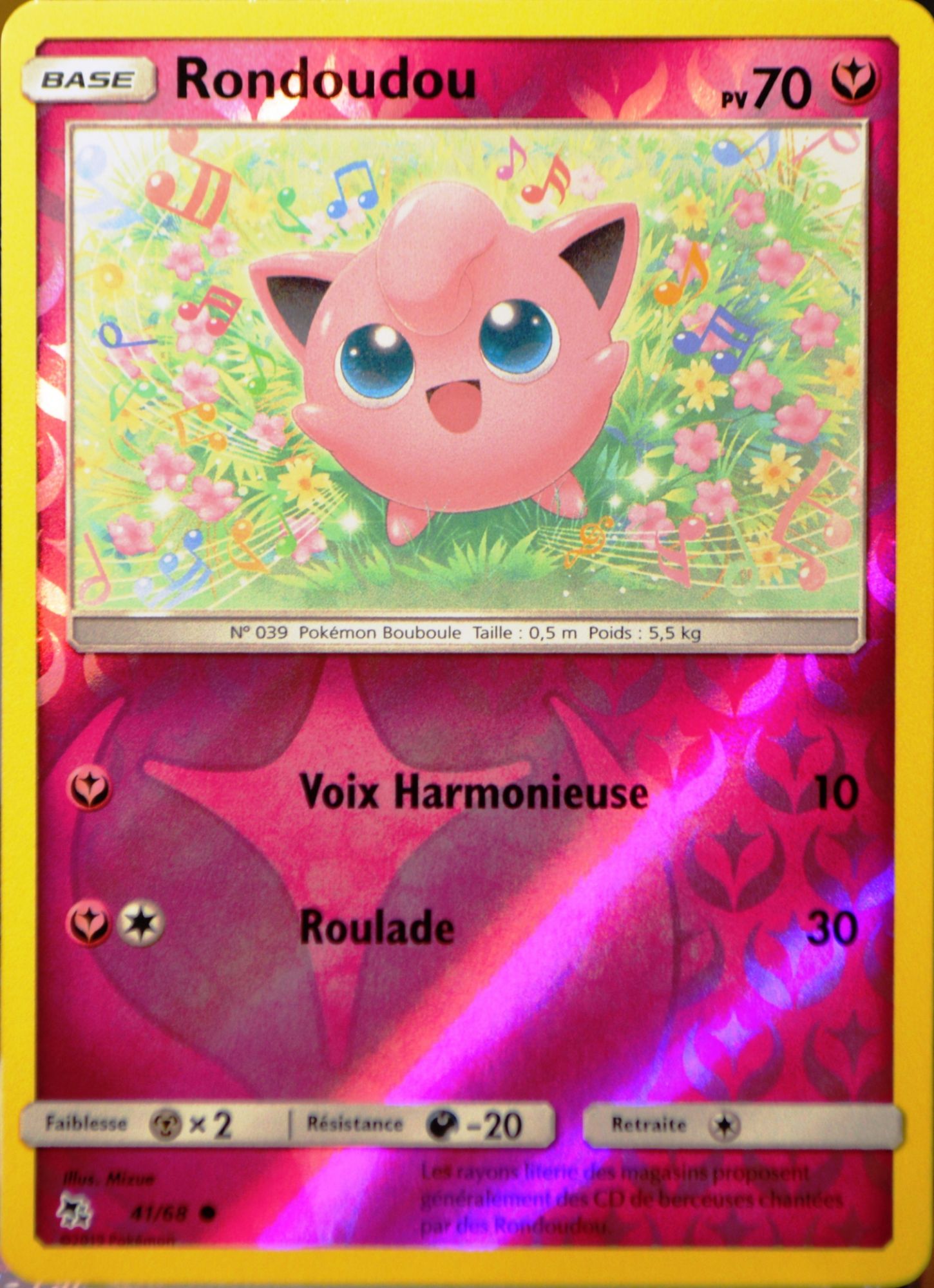Carte Pokémon 41/68 Rondoudou - Reverse Sl11.5 - Soleil Et Lune - Destinées Occultes Neuf Fr
