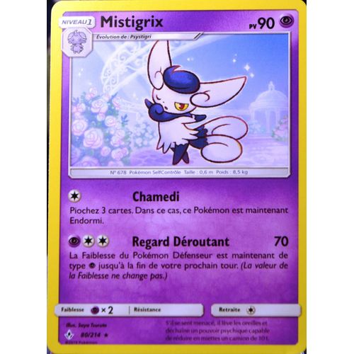 Carte Pokémon 80/214 Mistigrix Sl10 - Soleil Et Lune - Alliance Infaillible Neuf Fr