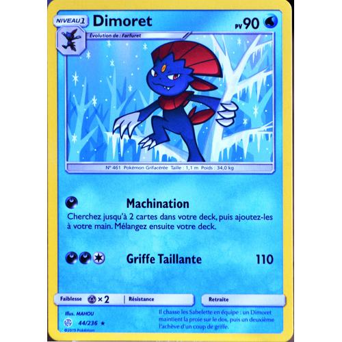 Carte Pokémon 44/236 Dimoret Sl12 - Soleil Et Lune - Eclipse Cosmique Neuf Fr