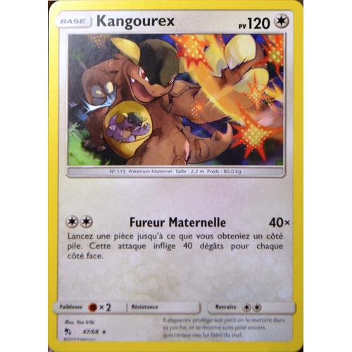 Carte Pokémon 47/68 Kangourex Sl11.5 - Soleil Et Lune - Destinées Occultes Neuf Fr