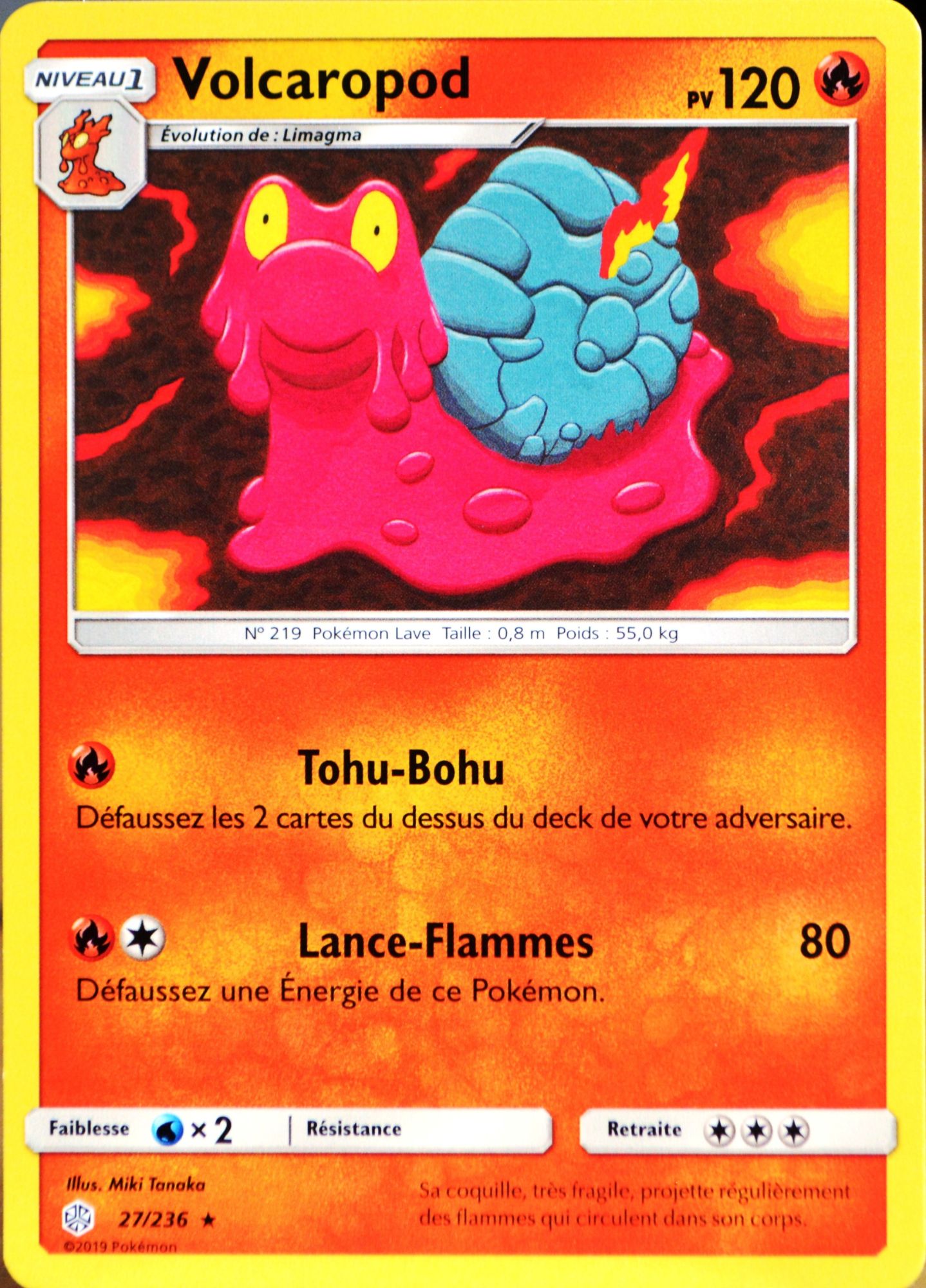 Carte Pokémon 27/236 Volcaropod Sl12 - Soleil Et Lune - Eclipse Cosmique Neuf Fr