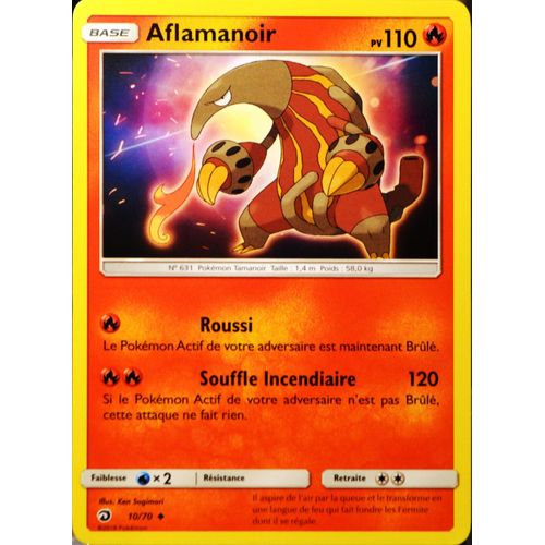 Carte Pokémon 10/70 Aflamanoir Sl7.5 - Majesté Des Dragons Neuf Fr