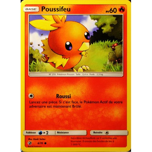 Carte Pokémon 4/70 Poussifeu Sl7.5 - Majesté Des Dragons Neuf Fr