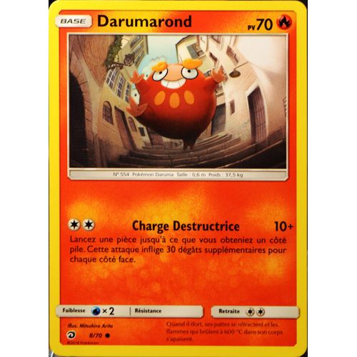 Carte Pokémon 8/70 Darumarond Sl7.5 - Majesté Des Dragons Neuf Fr