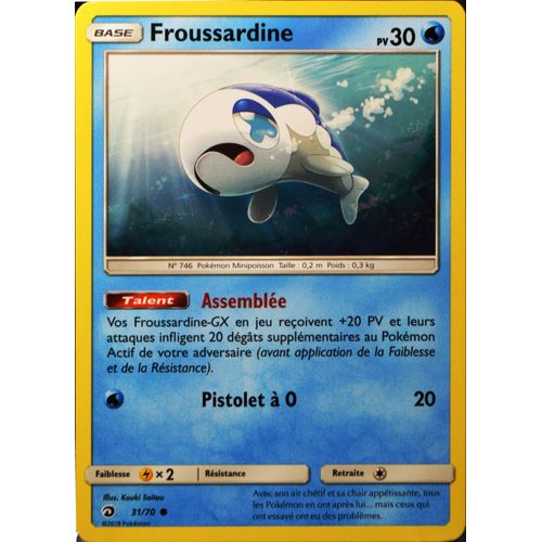Carte Pokémon 31/70 Froussardine Sl7.5 - Majesté Des Dragons Neuf Fr