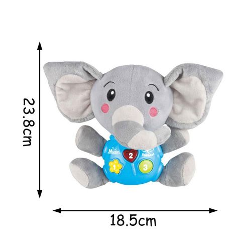 Jouets De Musique En Peluche Pour Bébé, Éléphant En Peluche, Singe, Renard, Illuminateur Pour Nouveau-Né