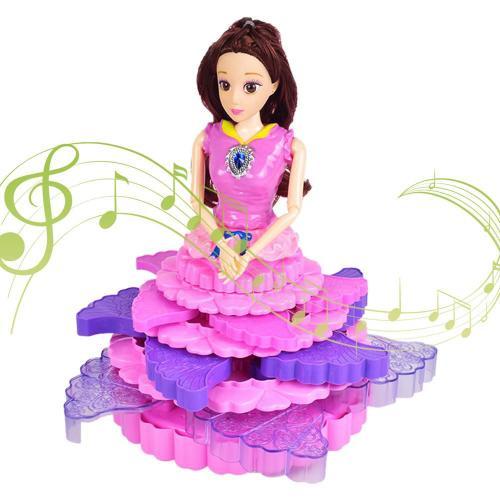 Poupée Rotative Électrique De Princesse Pour Filles, Figurine D'action, Modèle De Musique Légère, Cadeau De Nouvel An