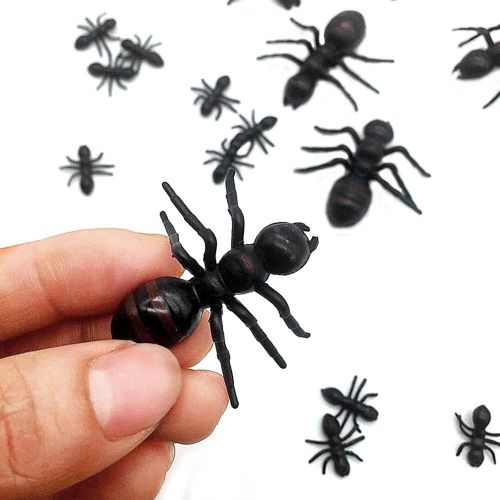 Figurines De Farces, 50 Pièces, Fausses Fourmis, Jouets De Farces, Fournitures De Fête D'halloween, Vente En Gros