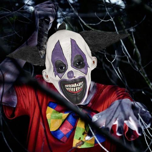 Masque De Clown Pour Halloween, Costume De Fête D'horreur, Accessoires, Couvre-Chef De Cosplay, Effrayant Et Souriant