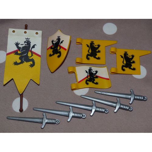 Lot Playmobils Accessoires Chevaliers Du Lions