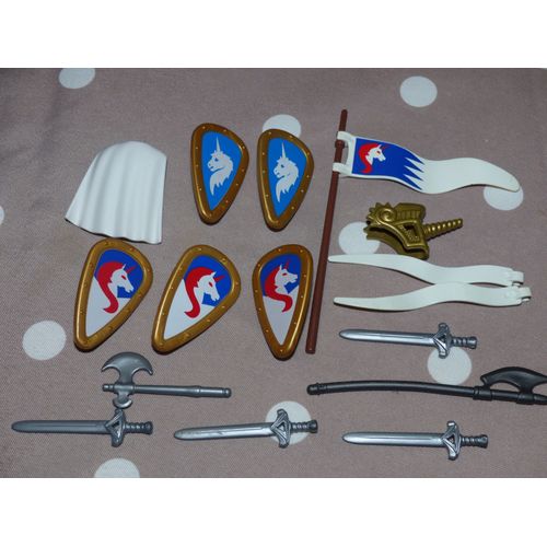 Lot Playmobils Accessoires Chevaliers De La Licorne