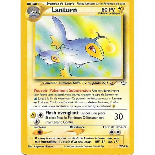 Carte Pokemon - Lanturn 32/64 80 Pv - Neo Revelation