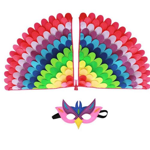 Masque Et Fausse Aile Pour Halloween, Cosplay, Costumes De Danse Amusants Pour Enfants, Vêtements D'animaux, Fête De Haute Qualité