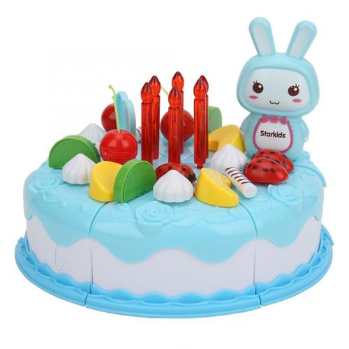 Gâteau De Cuisine Pour Enfant, 37 Pièces, Jouet Éducatif, Pour Faire Semblant De Cuisiner, Couper Des Fruits, Cadeau D'anniversaire