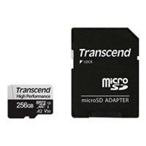 Transcend High Performance 330S - Carte mémoire flash - 256 Go - A2 / Video Class V30 / UHS-I U3 - microSDXC UHS-I