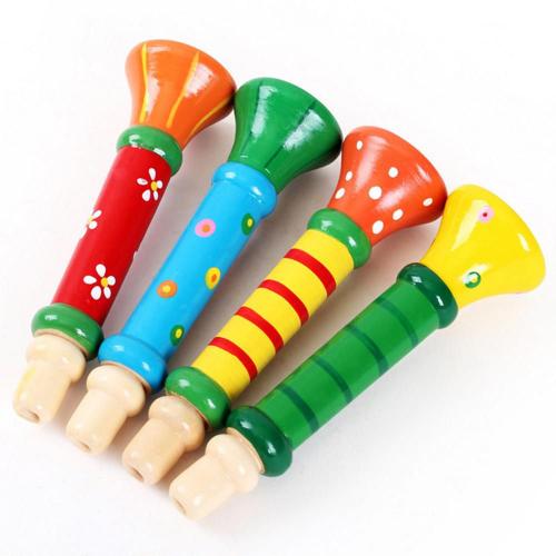 Petit Sifflet En Bois Pour Bébé, 1 Pièce, Instrument De Musique, Coloré, Développement Intellectuel, Jouet Vocal, Cadeau Pour Enfant