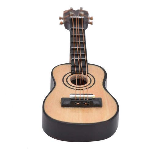 Figurine Miniature De Guitare Classique 1:12, Modèle De Mini Guitare En Bois, Décoration, Modèle D'instrument De Musique, Accessoires De Décoration Pour La Maison