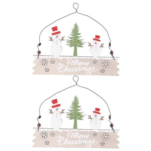 Puzzle De Noël En Bois, 2 Pièces, Bricolage, Décoration De Maison, Cadeau Pour Enfants, Accessoires De Décoration Pour La Maison