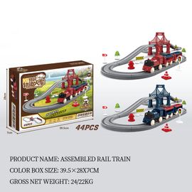 Jouet De Piste De Train De Montagnes Russes, Puzzle, Scène De Bricolage Intelligente, Voiture De Chemin De Fer Électrique Assemblée, Jouet De Piste De Train De Montagnes