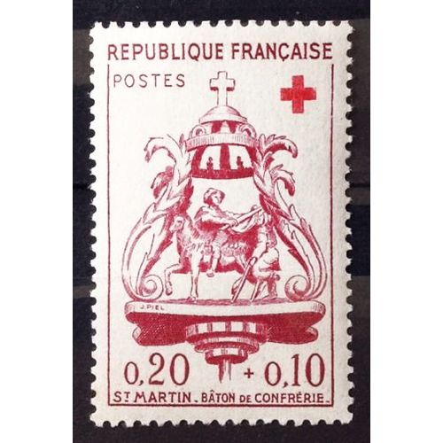 Croix Rouge 1960 - St-Martin - Bâton De Confrérie 0,20+0,10 (Très Joli N° 1278) Neuf* - Cote 4,00 - France Année 1960 - N28461