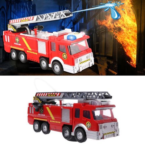 Jouet Camion De Pompier Voiture Camion De Pompiers, Pulvérisation D'eau 1 Pièce, Musique Légère, Jouets Éducatifs Pour Garçons, Cadeau Pour Enfants