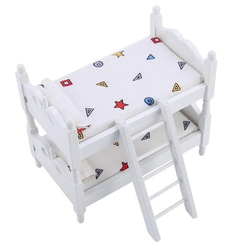 Mini Lit Superposé Pour Enfants 1:12, Meubles De Maison De Poupée, Modèle De Chambre À Coucher Pour Enfants, Jouets De Jeu De Simulation, Accessoire De Poupée