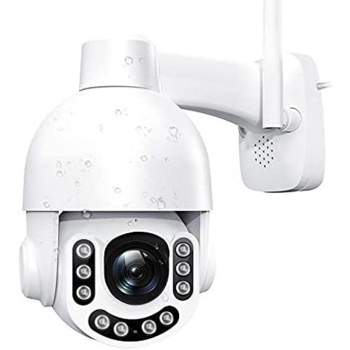 Camera Surveillance WiFi Extérieure, PTZ 360° Caméras de Surveillance, Caméra IP Dômes 2K 3MP, H.265, Détection Humaine, IP66 Etanche, Audio Bidirectionnel, Vision Nocturne, Métallique