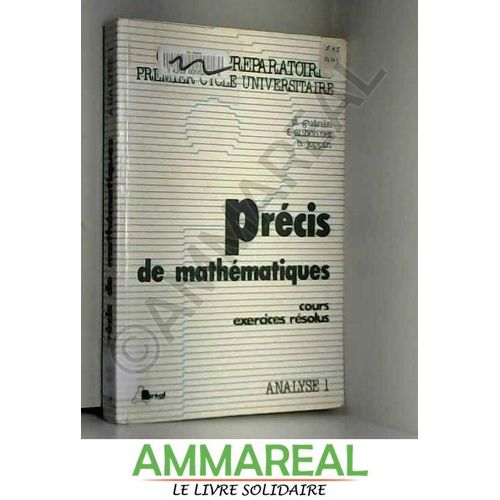Analyse, Tome 1