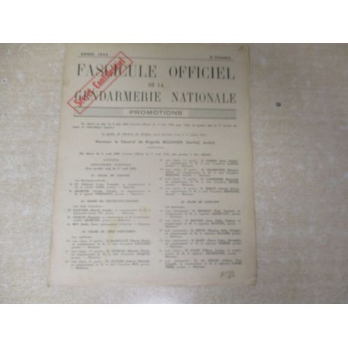 Livret Gendarmerie Nationale