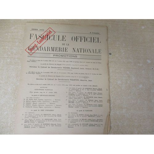 Livret Gendarmerie Nationale