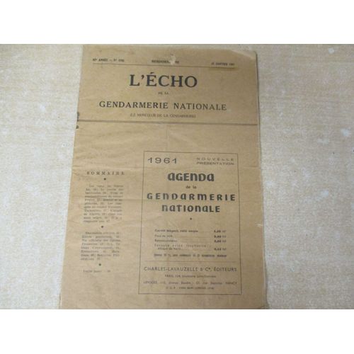 Livret L'écho De La Gendarmerie Nationale