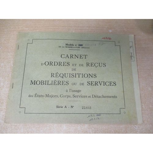 Carnet De Réquisitions