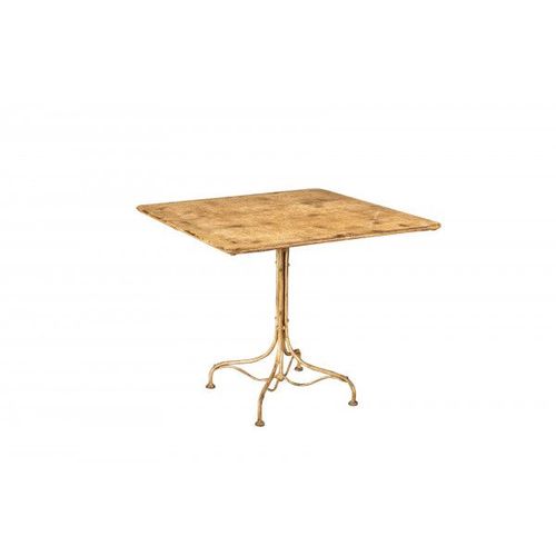 Table En Fer Forgé Avec Finition Blanche Antique