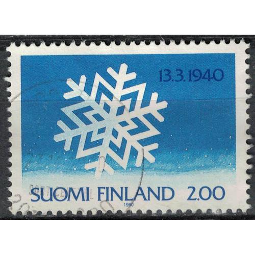 Finlande 1990 Oblitéré Used Snow Cristal De Neige 50 Ans De La Guerre Soviéto Finlandaise Su