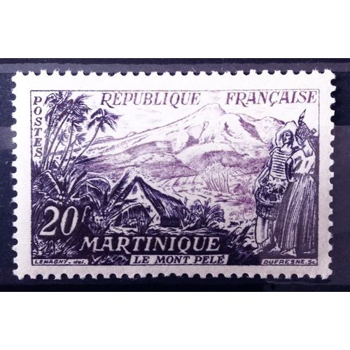 Martinique - Le Mont Pelé - 20f (Impeccable N° 1041) Neuf** Luxe (= Sans Trace De Charnière) - Cote 4,00 - France Année 1955 - N11414