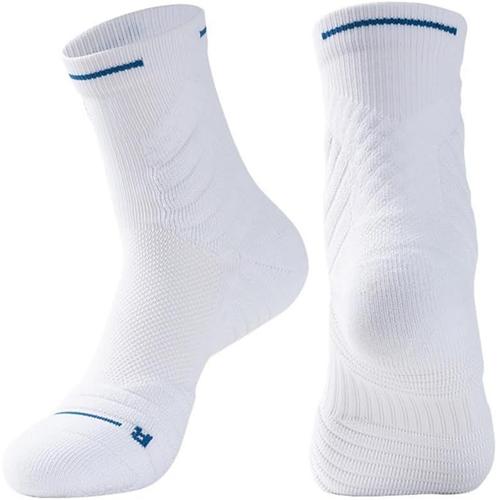 1 Paire De Chaussettes De Football Antidérapantes Pour Homme Et Femme, Blanc, Taille S, Blanc, S