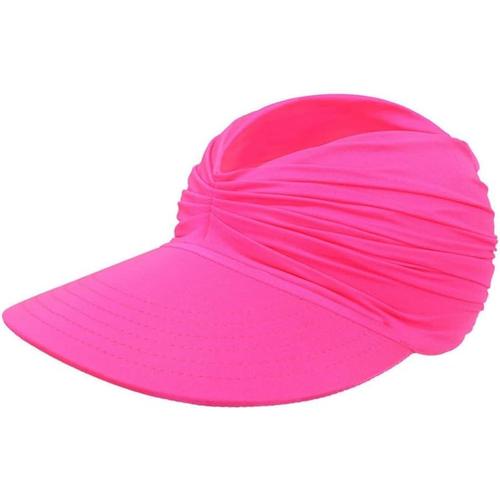 Chapeau De Plage D'été Rose À Grande Visière Pour Femme - Protection Uv - Casquette De Baseball Vide, Rose, Taille Unique