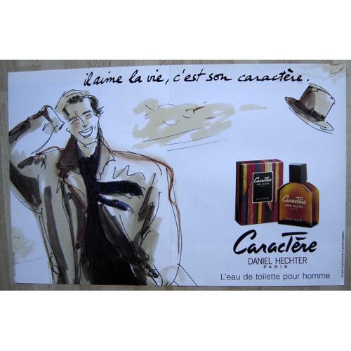 Publicité Papier - Eau De Toilette "Caractère" De Daniel Hechter De 1989