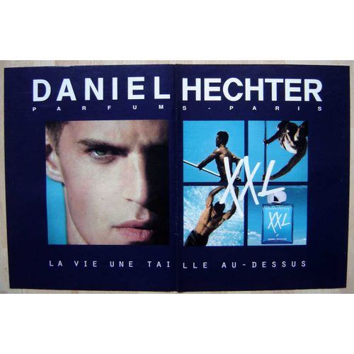 Publicité Papier - Eau De Toilette "Xxl" De Daniel Hechter De 1997, Jean Galfione Mannequin