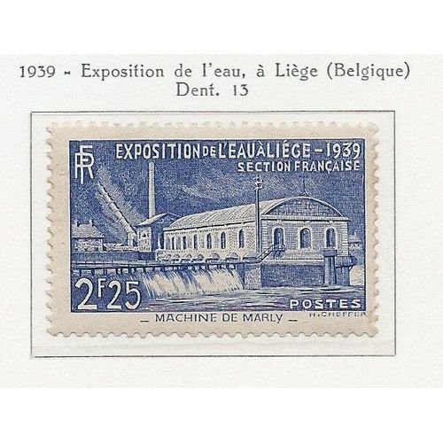 Yvert France N° 430. Exposition De L'eau À Liège (Belgique). Neuf Sc** (Mnh)