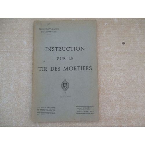 Instruction Sur Le Tir Des Mortiers