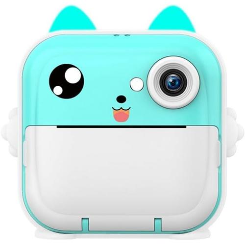 32G Memory Children Mini Camera HD Digital Photography Camera Instant Print Camera pour Girl Blue