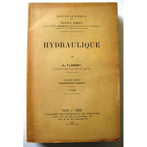 Hydraulique Encyclopédie Des Travaux Publics