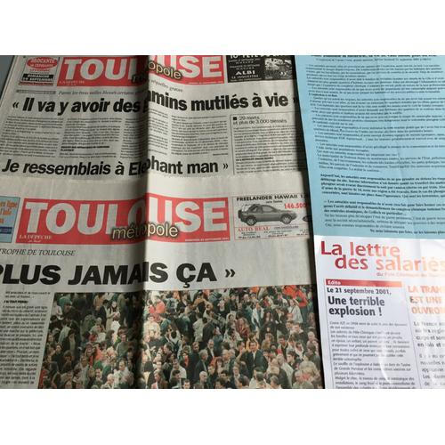 A.Z.F. -Toulouse Septembre 2001 : 146 Articles, 4 N° De La Dépêche Du Midi & 6 Documents.